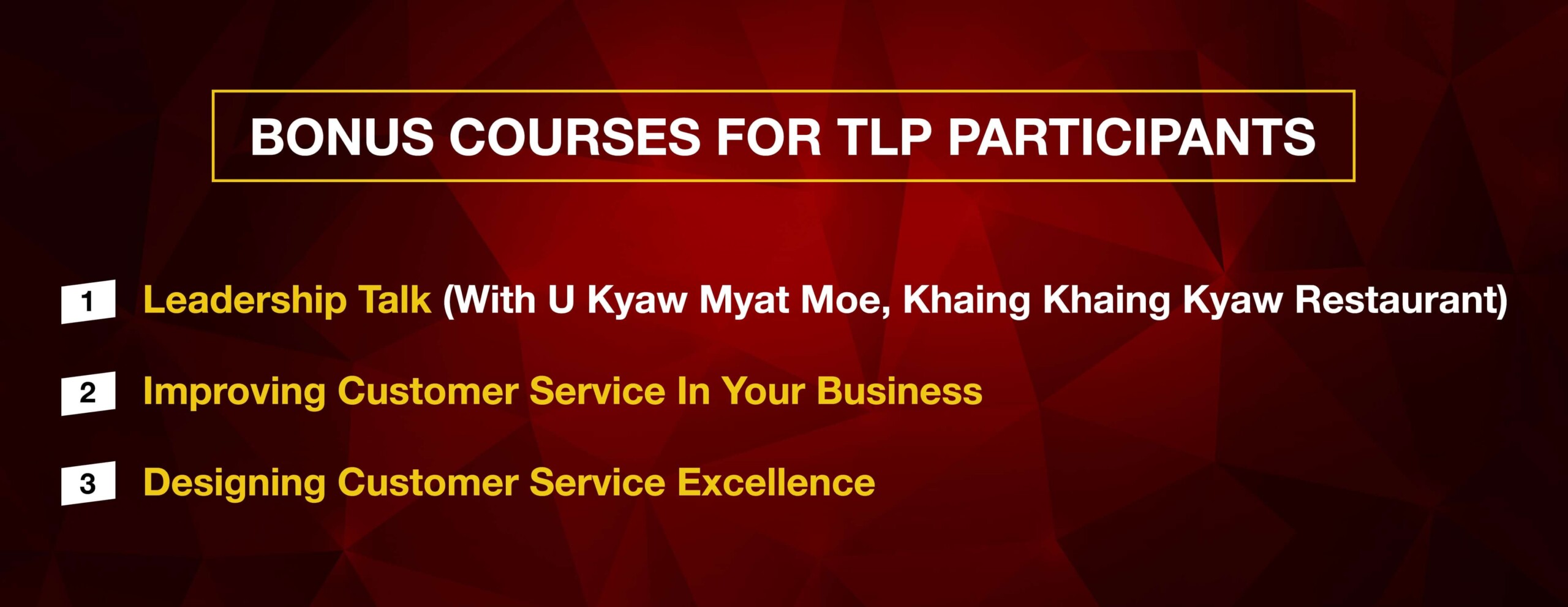 Bonus Courses For TLP Participants